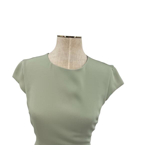 Aritiza‎ Babaton Hamptons Mini Dress Short Sleeve Cut Out Sage Green Size 0 - Picture 4 of 14